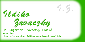 ildiko zavaczky business card